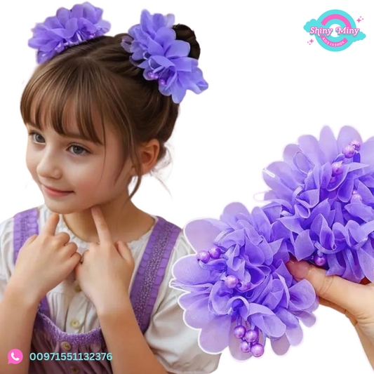 2pcs Big, Bold, and Beautiful Purple Flower Hairband