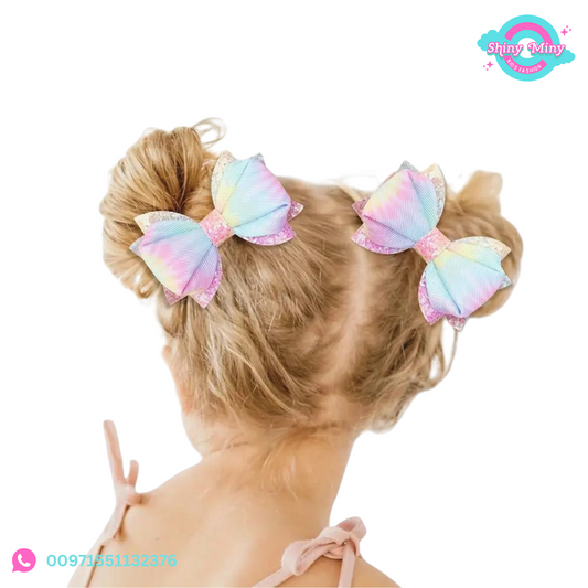 2pcs Whimsical Pillow Shape Hair Bows.